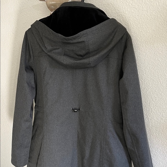Kristen Blake Charcoal Hooded Trench Coat - Picture 2 of 3